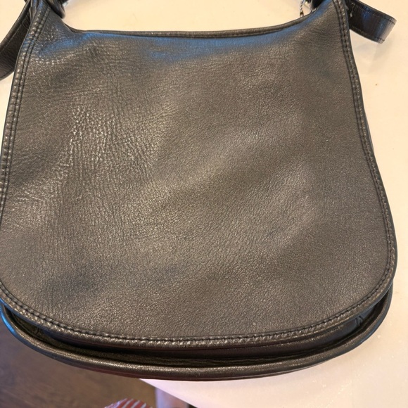 Coach Vintage Black Leather Crossbody Shoulder Hippie Flap Bag 9135 - Picture 6 of 16